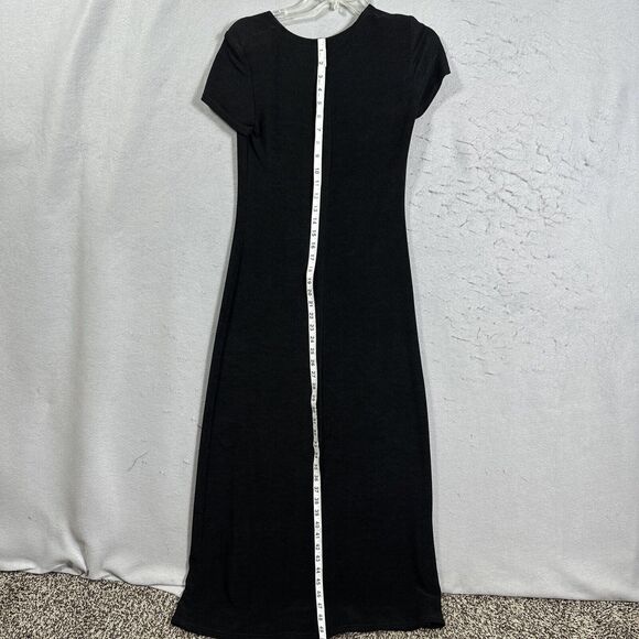 Positive Attitude Long Dress Set Womens SZ 8 Black Maxi Short Sleeve Jacket - Picture 15 of 16